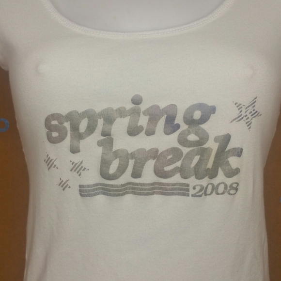 Victorias Secret Spring Break 2008 White T Shirt L - Picture 2 of 8